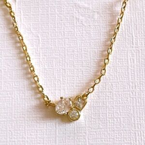 NWT Kendra Scott Gold Plated Henry Short Pendant Necklace w/White CZ